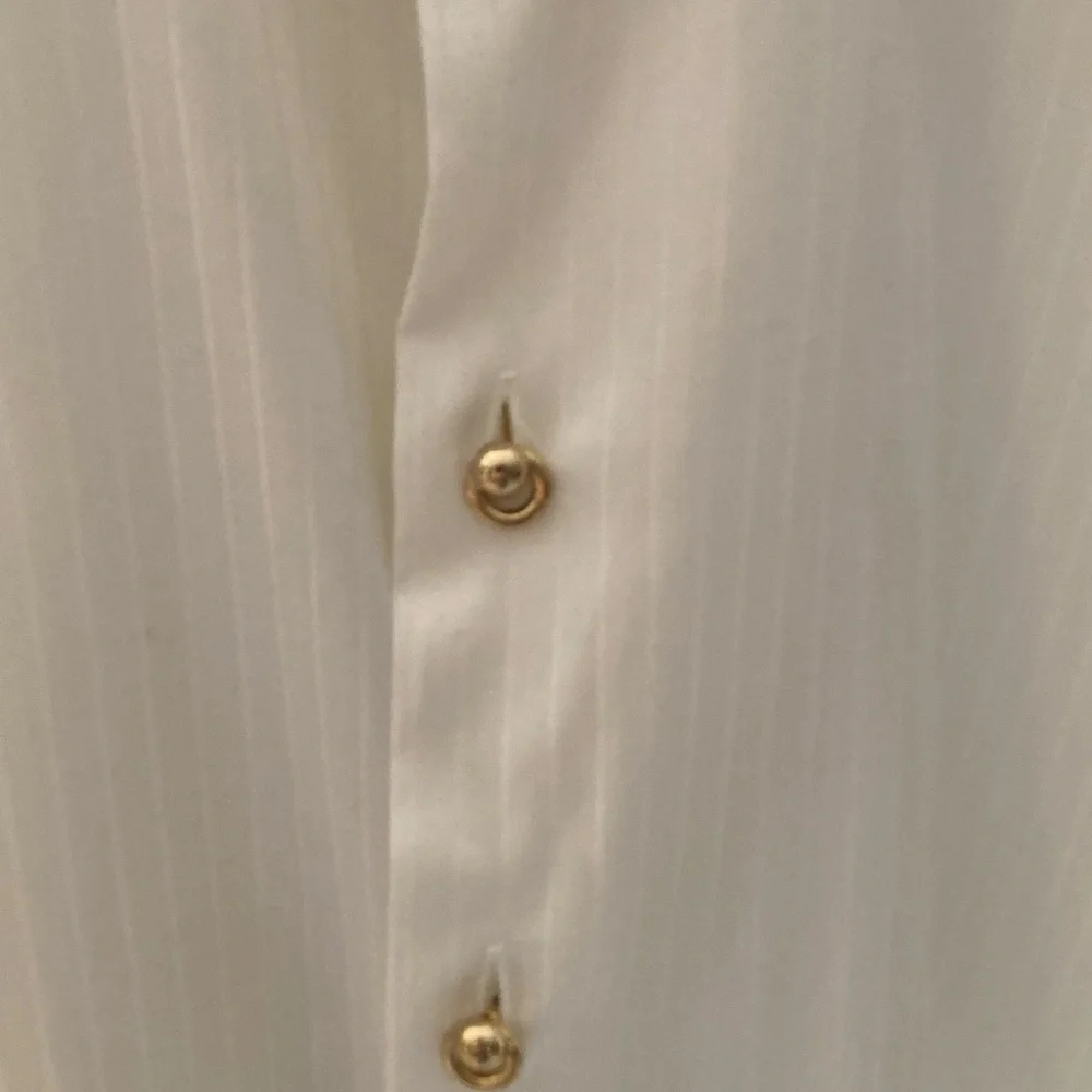 Vintage Gold Tone Tuxedo Dress Set Cufflinks & Studs Mid Century Minimalist